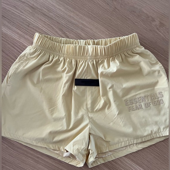 Essentials Women's Athletic Shorts and Tee in Pale Yellow - Picture 10 of 14